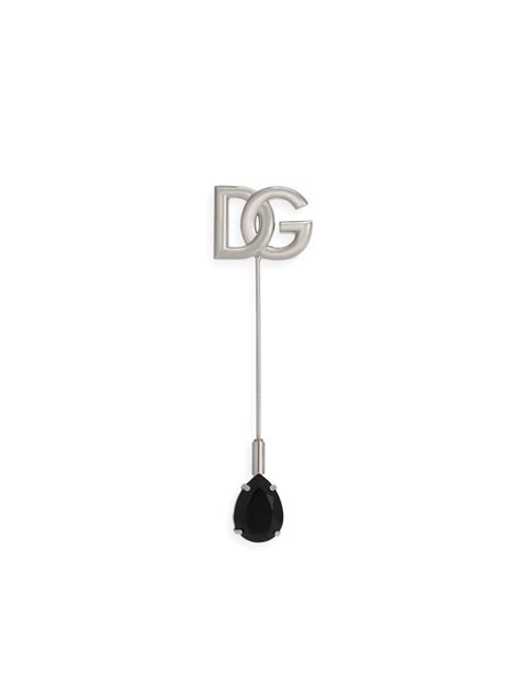 dolce gabbana pin|Men's DG logo tag lapel pin .